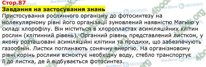 ГДЗ Біологія 9 клас сторінка Стр.87 (1)